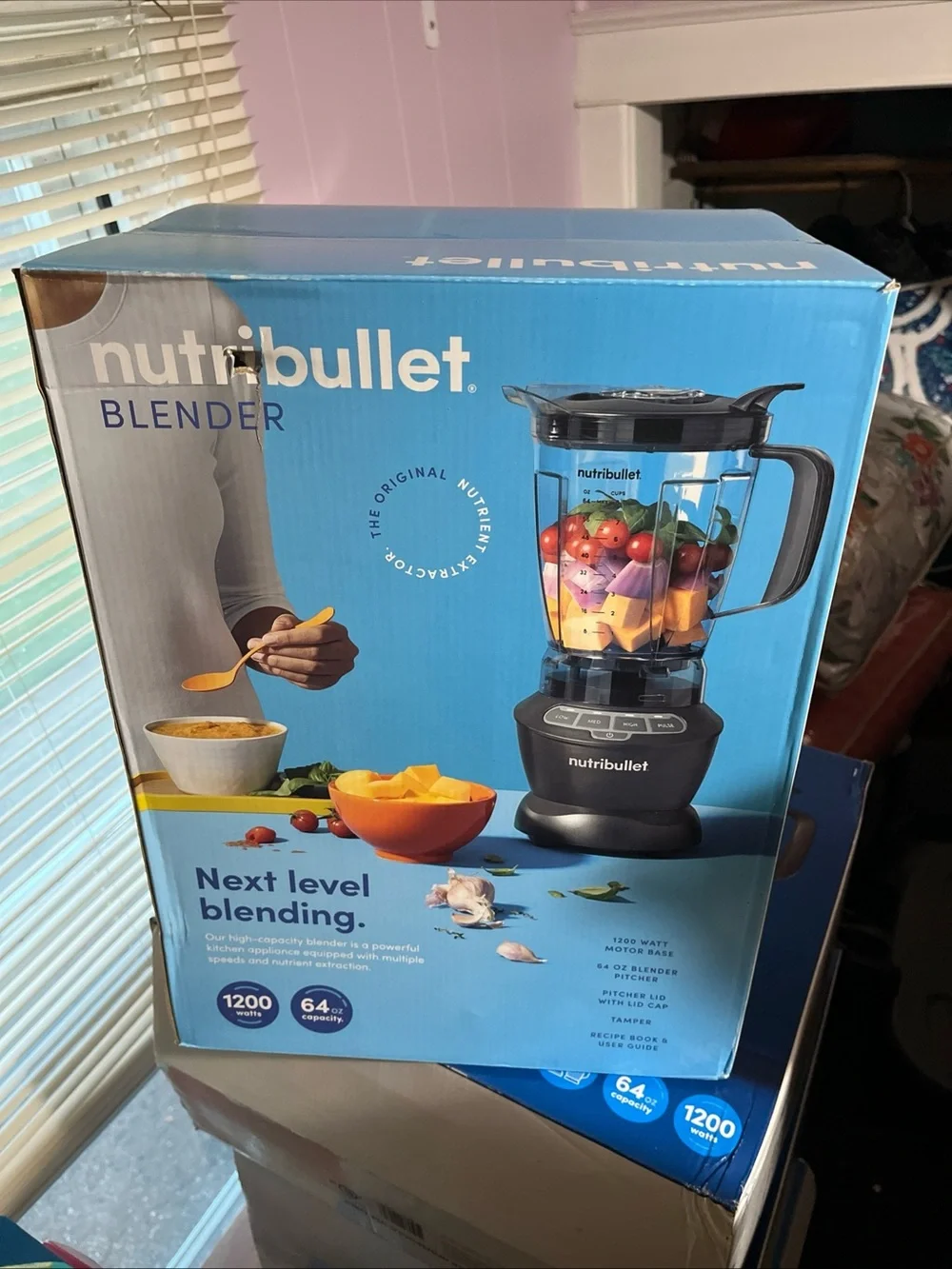 NutriBullet Electric Blender NBF50400 1200W 64 oz Black BPA-Free